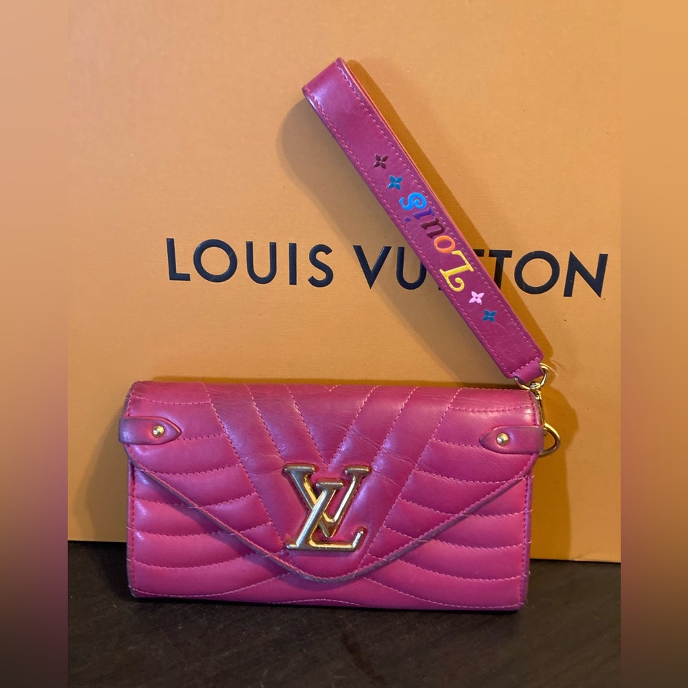 Louis Vuitton Pink Leather Clutch